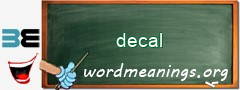 WordMeaning blackboard for decal